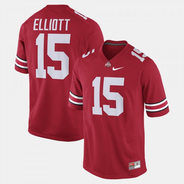 Ohio State Buckeyes Ezekiel Elliott Men's #15 Game Alumni Scarlet College Football Jersey 2404PSFK2